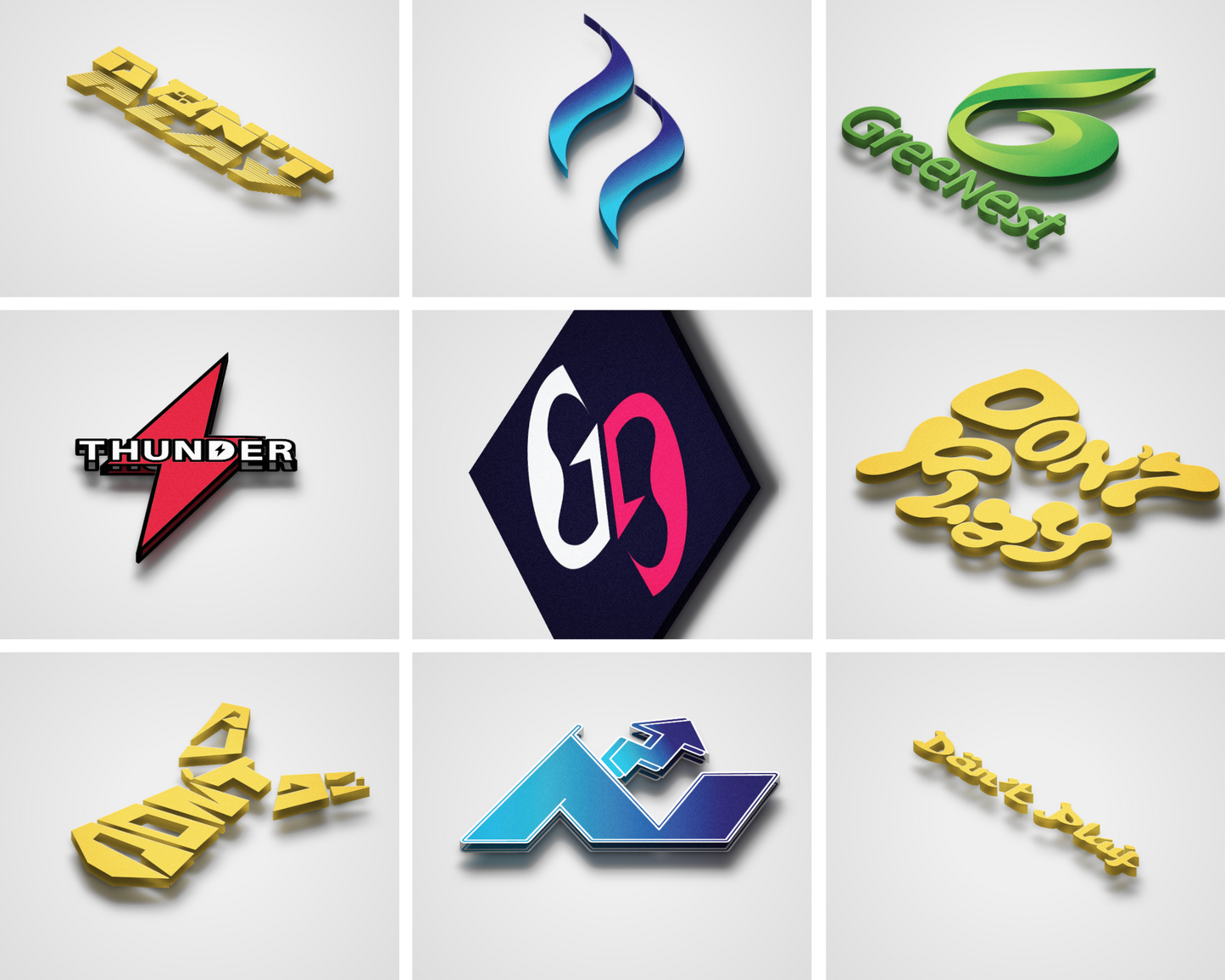 2D And 3D Logo